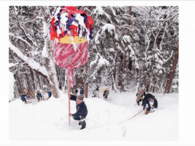 梵天が山を登る場面