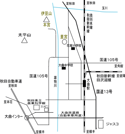 大曲市街図